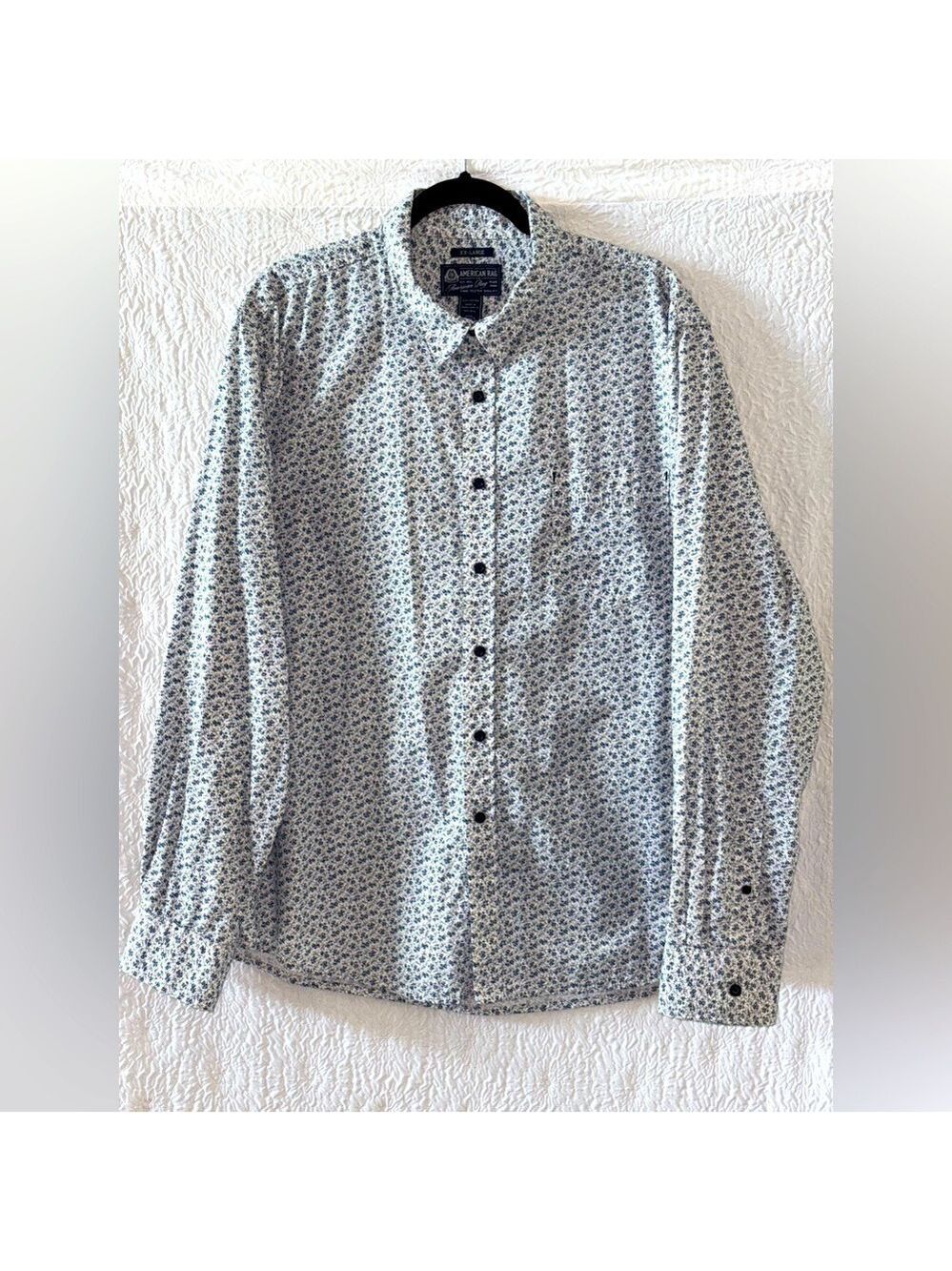 American Rag Floral Print Long Sleeve Button Down Shirt